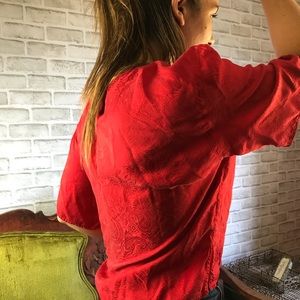 100% Silk Vintage Peaches & Smith Blouse
